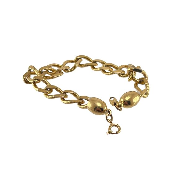 Trifari Link Chain Bracelet Vintage 1970s 1980s Vintage Classic Everyday - Picture 2 of 7